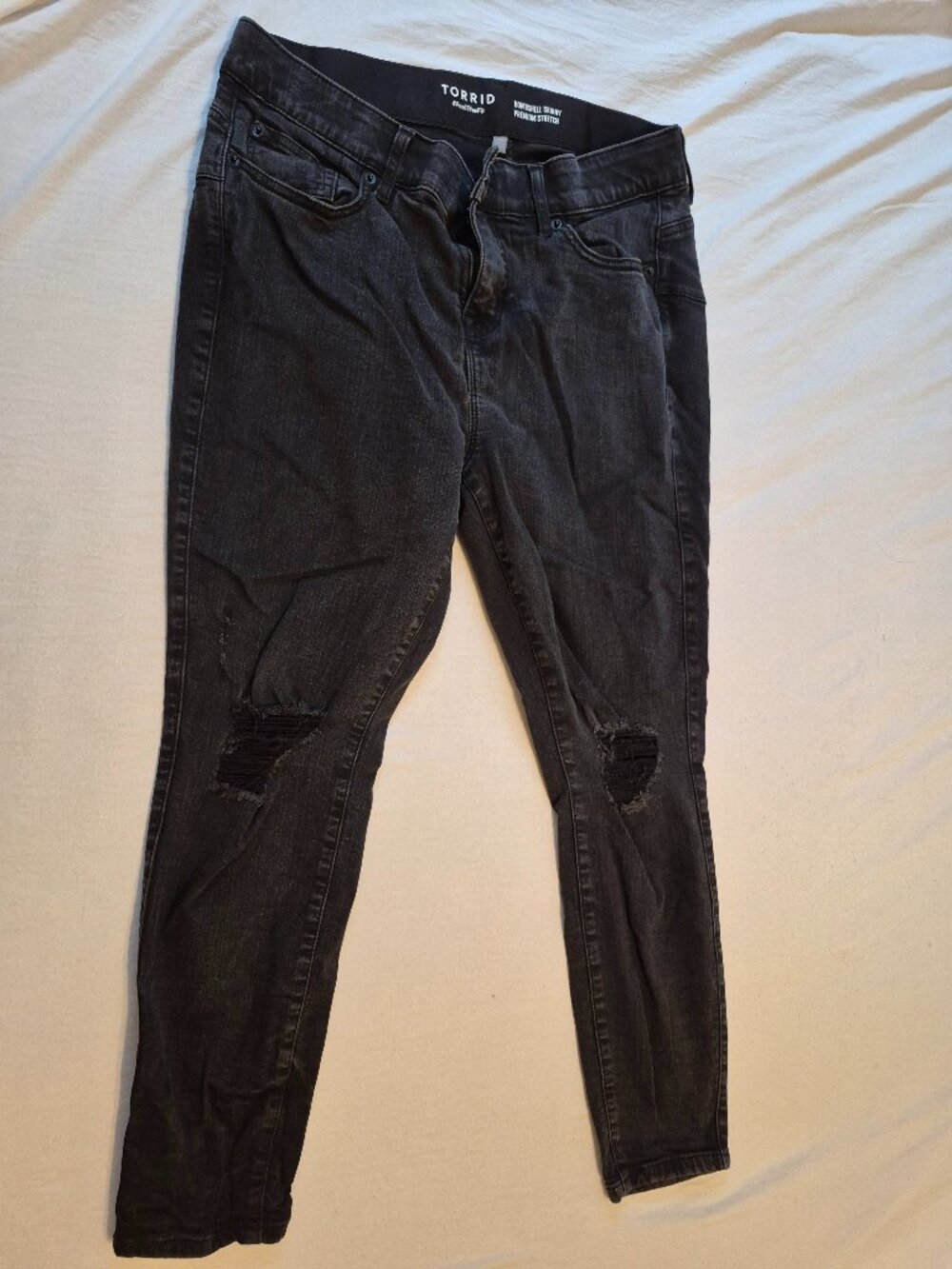 Torrid Distressed Black Skinny Jeans- 18 Short